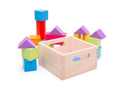 Bigjigs Baby Prvé drevené kocky súprava 17 kusov