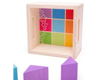 Bigjigs Baby Prvé drevené kocky súprava 17 kusov