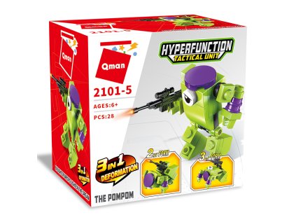 Qman Hyperfunction Tactical Unit 2101-5 Robot Troops 3v1