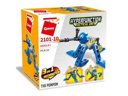 Qman Hyperfunction Tactical Unit 2101-10 Robot Pompom 3v1