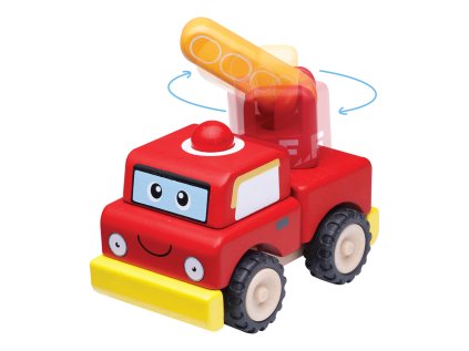 Wonderworld Drevený mini hasičský voz