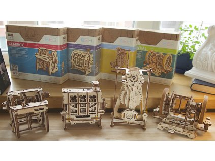 Ugears 3D drevené mechanické puzzle STEM výukový diferencial