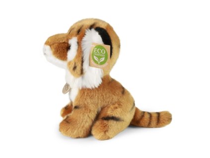 Rappa Plyšový tiger sediaci 18 cm ECO-FRIENDLY