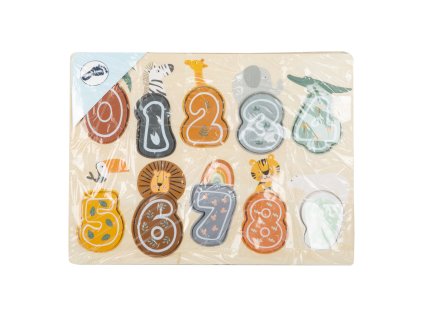 small foot Vkladacie puzzle čísla Safari