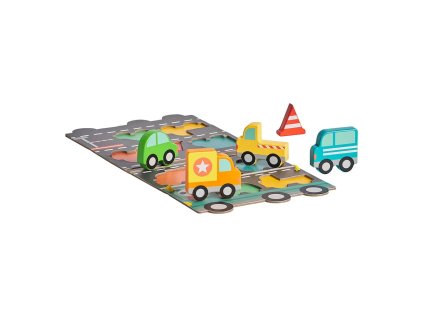Petit Collage Robustne drevené puzzle Big Truck