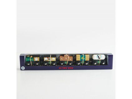 TV711 Great Green Train Packaging Connectable Cargo Train Set