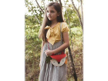 Petit Collage Kreatívny kufrík Kabelka líška  - poškodená kovová krabička