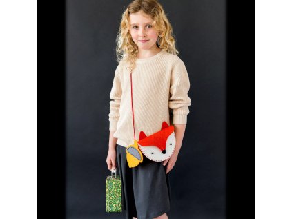 Petit Collage Kreatívny kufrík Kabelka líška  - poškodená kovová krabička