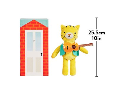 Petit Collage Plyšový tiger Theodor hudobník