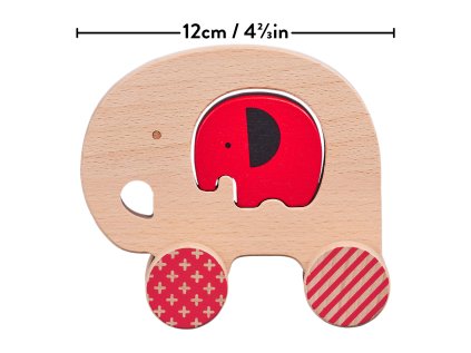 Petit Collage Slon a sloník na kolieskach