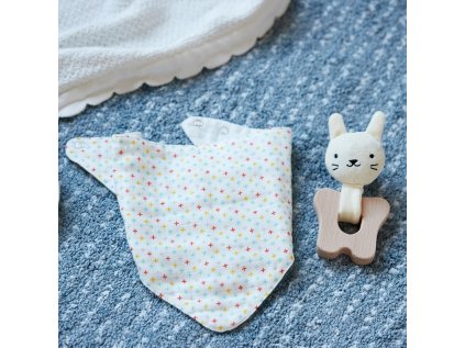 Petit Collage Súprava hryzačky a podbradníka králiček