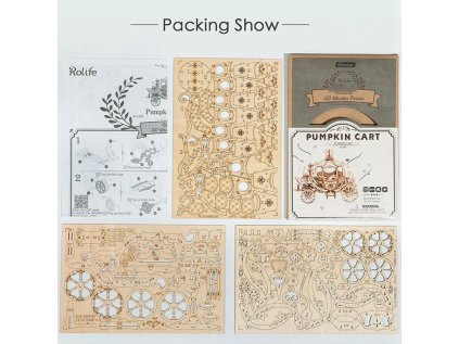 RoboTime 3D drevená skladačka Rozprávkový koč