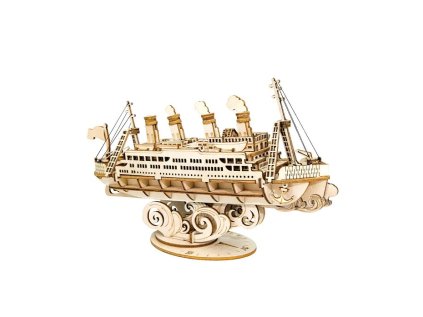 RoboTime 3D drevená skladačka Zaoceánsky parník