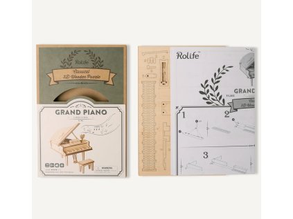 RoboTime 3D drevená skladačka Veľké piano