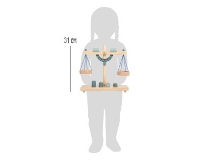 small foot Váha s miskami sivomodrá