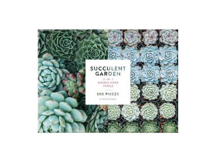 Galison Obojstranné puzzle Sukulenty 500 dielikov