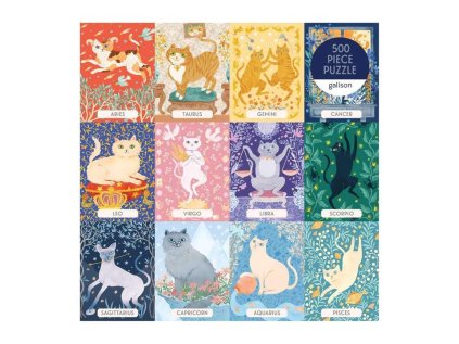 Galison Puzzle Mačacie zverokruh 500 dielikov