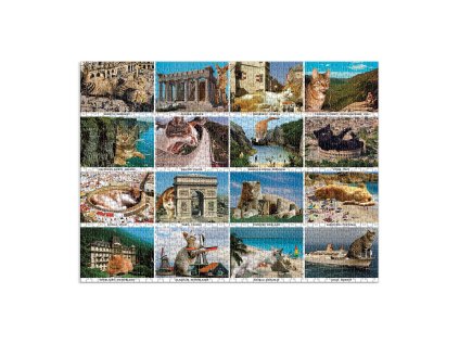 Galison Puzzle Mačky na prázdninách 1500 dielikov
