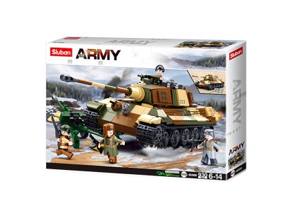 Sluban Bitka o Budapešť M38-B0980 Nemecký ťažký tank Tiger II 2 v 1