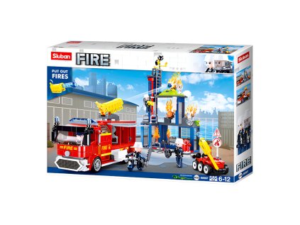 Sluban Hasiči M38-B0967 Veľký požiarny automobil s delom a pojazdným robotom