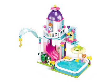 Sluban Girls Dream M38-B0971 Domček so šmykľavkou do bazéna