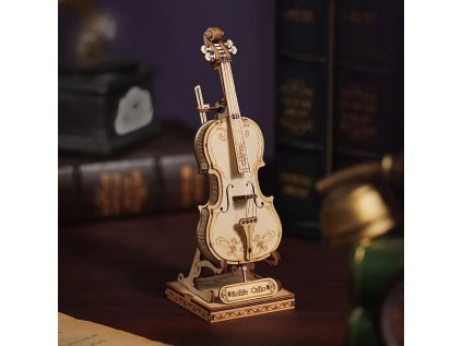 RoboTime 3D drevená skladačka Violončelo