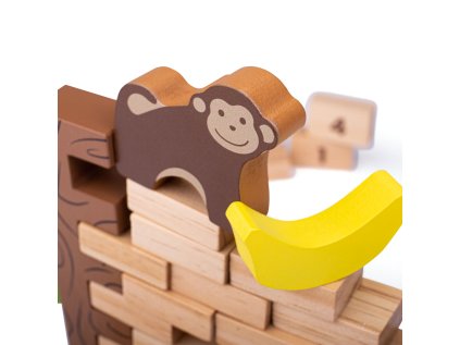Bigjigs Toys Drevená motorická hra Padajúca džungľa