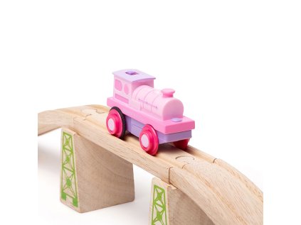 Bigjigs Rail Elektrická lokomotíva Silná ružovka