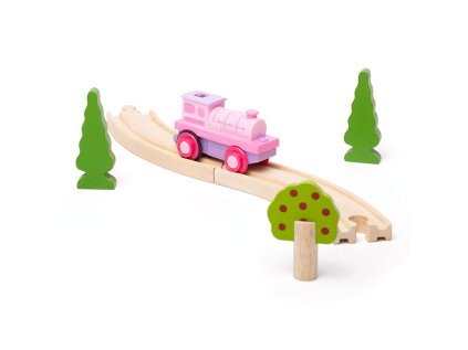 Bigjigs Rail Elektrická lokomotíva Silná ružovka