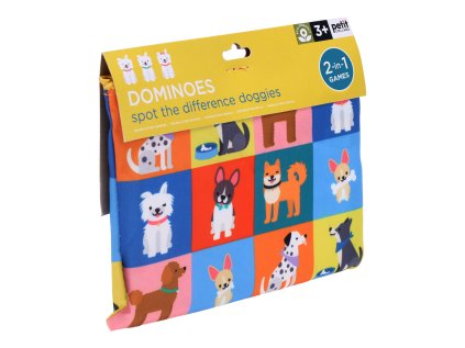 Petit Collage Domino 2v1 psíkovia/čísla