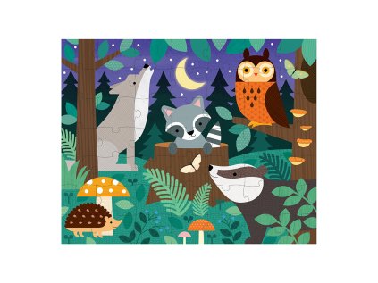 Petit Collage Puzzle 2v1 lesná zver