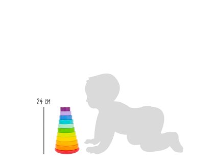 small foot Motorická nasadzovacia veža Dúha - poškodený obal