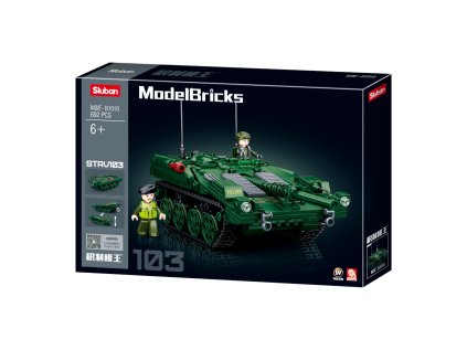 Sluban Model Bricks M38-B1010 Bojový tank STRV103