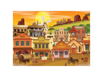 Brain Tree Puzzle Westernové mestečko 1000 dielikov