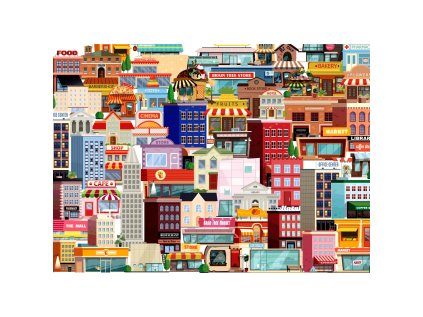 Brain Tree Puzzle Preplnené mesto 500 dielikov