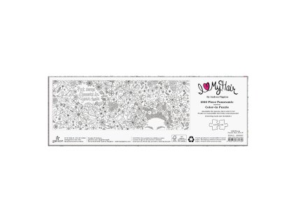 Galison Vyfarbovacie panoramatické puzzle Kvety vo vlasoch 1000 dielikov