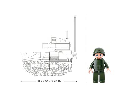 Sluban Model Bricks M38-B0750 Malý tank Wiesel AWC 2v1