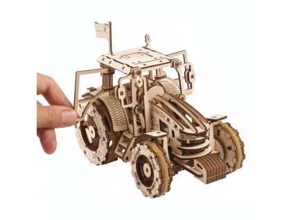 Ugears 3D drevené mechanické puzzle Traktor Wins