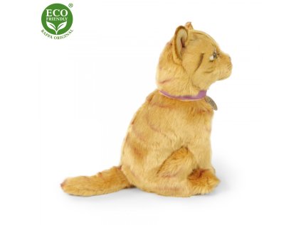Rappa Plyšová mačka ryšavá 25 cm ECO-FRIENDLY
