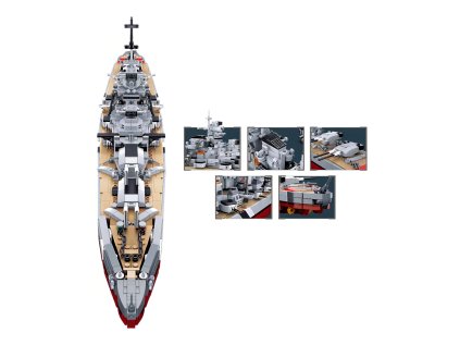 Sluban ModelBricks M38-B1102 Bojová loď Bismarck 2v1
