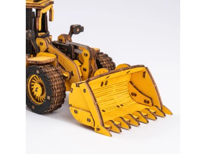 RoboTime 3D drevená mechanická skladačka Nakladač