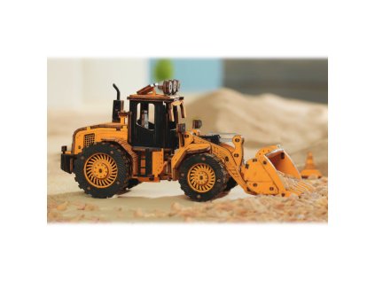 RoboTime 3D drevená mechanická skladačka Nakladač