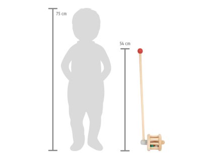 small foot Drevený hrkavý jazdík