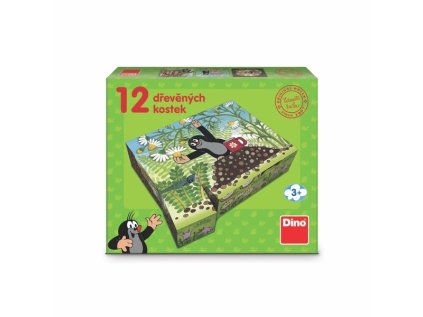 Dino Drevené kocky Krtko a priatelia 12 ks