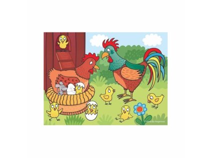 Dino Drevené kocky Domáce zvieratká 12 ks