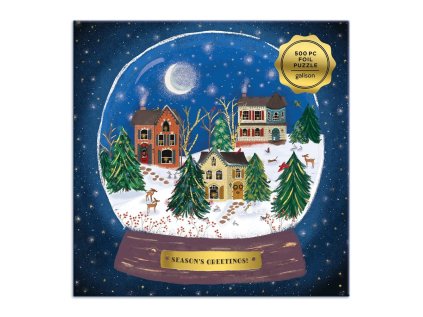 Galison Puzzle Zimná snehová guľa 500 dielikov