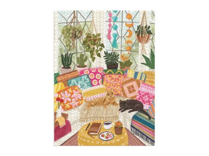 Galison Puzzle Odpočívajúce mačky Gray Malin 1000 dielikov