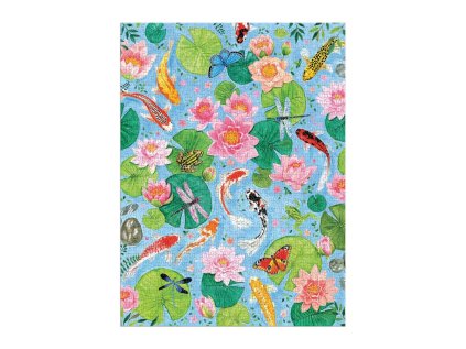 Galison Puzzle Rybníček s Koi kapry 1000 dielikov
