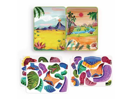 Mudpuppy Magnetická stavebnica Dino Mix-Up