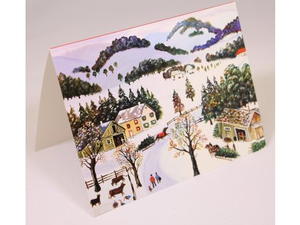 Galison Box s pohľadnicami Vianočné ľudové umenie